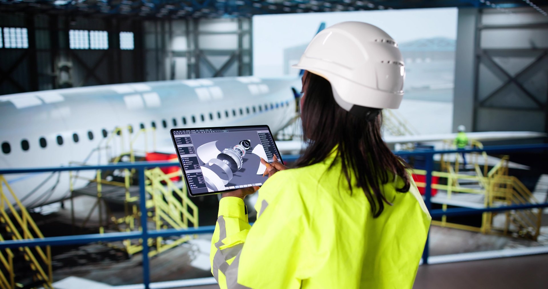 Ghanaian quality control engineer inspecting aircraft parts with documentation
